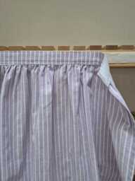 Lilac Hook & Loop Sink Skirt, Checkered For Bathroom, Utility Vanity Shelf Self Adhesive Skirt