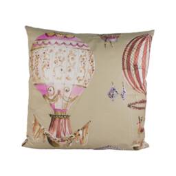 Manuel Canovas - L'envol Tomate Whimsical Hot Air Balloon Designer Cushion Cover Handmade Throw Pillow Home D??cor - thumbnail 2