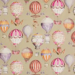 Manuel Canovas - L'envol Tomate Whimsical Hot Air Balloon Designer Cushion Cover Handmade Throw Pillow Home D??cor - thumbnail 3