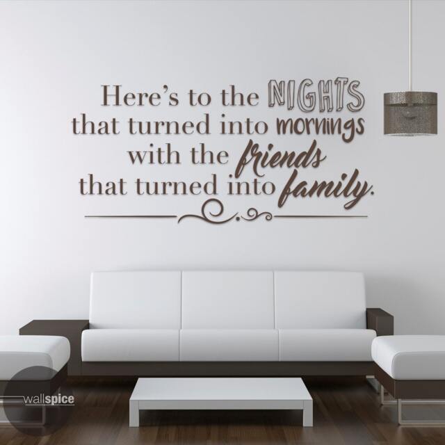 Here's To The Nights That Turned Into Mornings With Friends Family Vinyl Wall Decal Sticker - image 1