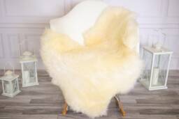 Genuine Natural Ivory Sheepskin Rug Throw Scandinavian Style - Rug - thumbnail 1