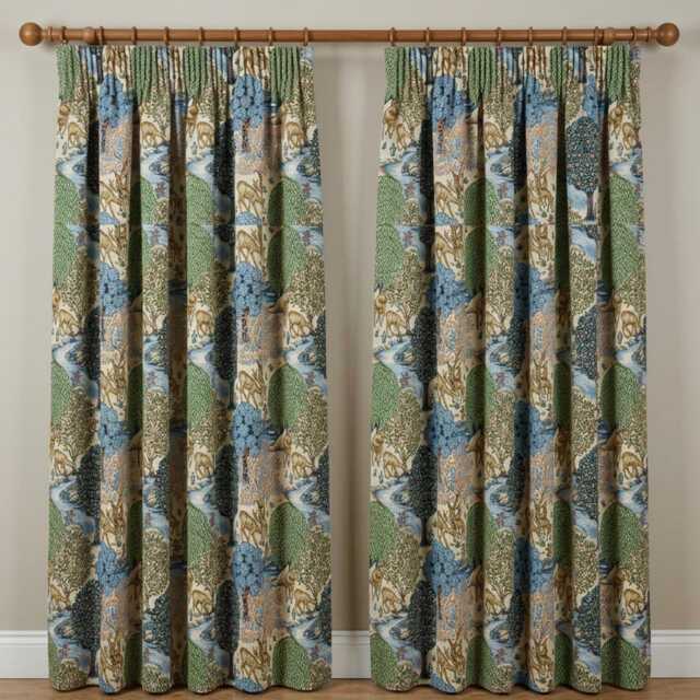 Custom Made William Morris The Brook Natural Blackout/Lining Curtains 3 - image 1