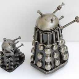 Robot Metal Sculpture, Geek Paperweight, Unique Valentine Gifts - thumbnail 4