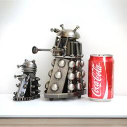 Robot Metal Sculpture, Geek Paperweight, Unique Valentine Gifts - thumbnail 1