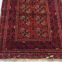 13 Ft Long Hallway Rug - Turkmen Vintage Handmade Wool Carpet - thumbnail 2