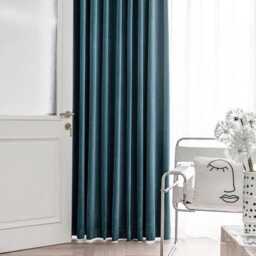 64 Colors, 928-51 A Pair Of Gray Blue Curtains , Living Room Curtains, Velvet Drapery Panels, Bedroom Custom Made - thumbnail 3