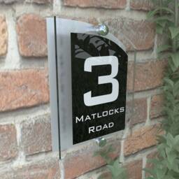 Modern Contemporary Property Number Door Sign Plaque - Arca5-10Wb-S-C - thumbnail 2