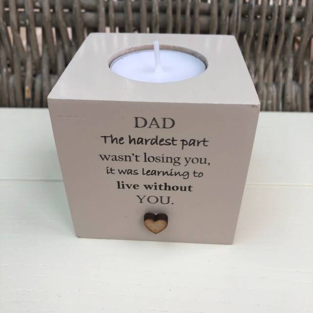 Shabby Personalised Chic Candle in Memory Of A Loved One Dad Father Mum Mam Dad Nana Grandad Husband Wife Bereavement Sympathy Any Name