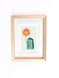Little Flower House Print, Limited Edition Wall Art Nursery Archival, Home Decor, Handmade - thumbnail 1