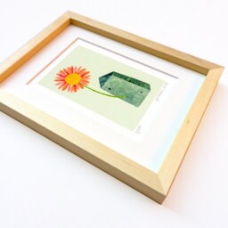 Little Flower House Print, Limited Edition Wall Art Nursery Archival, Home Decor, Handmade - thumbnail 2
