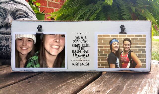Best Friend Gift, Frame, Personalized Picture Custom Clip Photo Holder, Unique Gift Idea, Friends - image 1