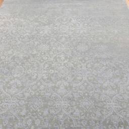 8x10 Rug Grey Silver Modern Design Wool & Silk Rug, #8499 - 242x300 cms. Free Shipping - thumbnail 2