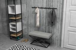 Tofa Modern Bench/Seat in The Hall/ Living Room Bedroom Unique Look Strong Metal Frame Hand Made Poland