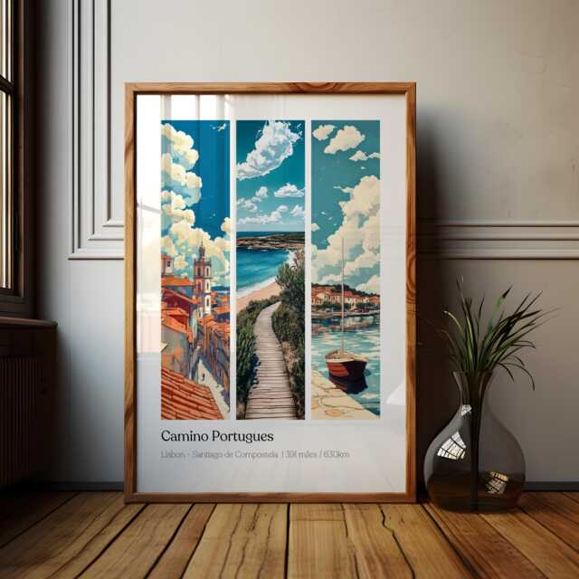 Camino Portugues Poster Way Of St James Print - image 1