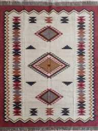 Wool Jute Kilim Rug - Living Room, Bedroom, Hallway, Entrance - thumbnail 1