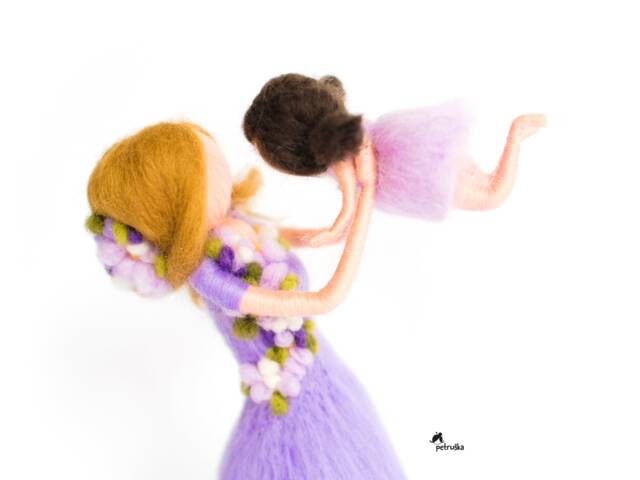 Mother Playing With Daughter Or Son Sculpture - Custom Family Portrait Gift Personalized Gifts -Mothers Day - image 1
