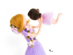 Mother Playing With Daughter Or Son Sculpture - Custom Family Portrait Gift Personalized Gifts -Mothers Day - thumbnail 1