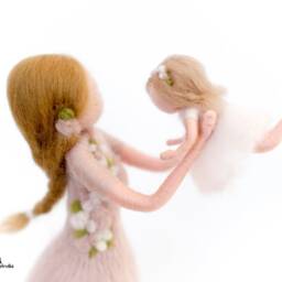 Mother Playing With Daughter Or Son Sculpture - Custom Family Portrait Gift Personalized Gifts -Mothers Day - thumbnail 4