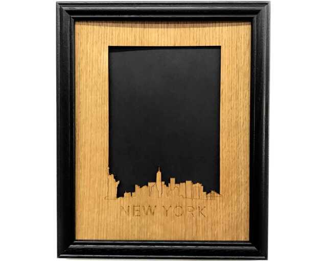 New York Frame - 8x10 Holds 5x7 Photo Skyline, Vacation Frame, Nyc Picture Souvenir - image 1