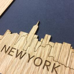 New York Frame - 8x10 Holds 5x7 Photo Skyline, Vacation Frame, Nyc Picture Souvenir - thumbnail 3