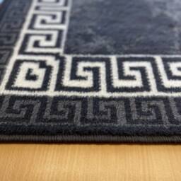 New Modern Grey Greek Border Rugs Mats Large Small Hallway Runners Area Carpet - thumbnail 2