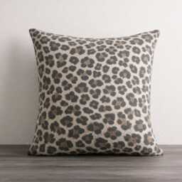 Muted Grey Leopard Print Cushion Cover - - 18x18 - thumbnail 3