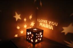 Girlfriend Personalized Gift, Light Up Message Magic Box, Customized Text Romantic Gift For Her, Special Occasion Lantern - thumbnail 1