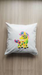 "Children's Decorative Pillowcase With Animal Embroidery ""Yellow Horse" - thumbnail 1