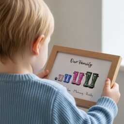 Personalised Family Portrait Wellie Print Fully Customisable Custom Name Wall Art - thumbnail 2