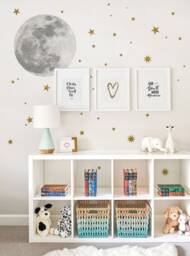 Moon & Stars Wall Decals Peel Stick Kids Room Decor - thumbnail 1