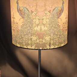 Decoupage Peacock Bedside Lamp Handmade Floral Night Light - thumbnail 2