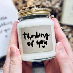 Thinking Of You Candle, Keepsake & Gift Note Set - Bereavement, Sympathy, Illness, Breakup, Tough Time, Thoughtful - thumbnail 2