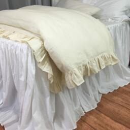 Sundress Linen Ruffle Duvet Cover, Bedding, Luxury Bedding Collections - thumbnail 3