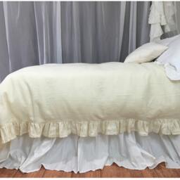 Sundress Linen Ruffle Duvet Cover, Bedding, Luxury Bedding Collections - thumbnail 2