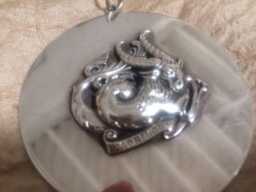 Signed Cini Sterling Silver Capricorn Medallion Necklace - thumbnail 2