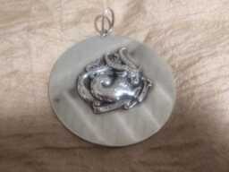 Signed Cini Sterling Silver Capricorn Medallion Necklace - thumbnail 3