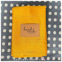 Handmade Mustard Raw Silk Pillow Cover, Decorative Cushion, Throw - thumbnail 3