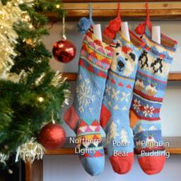 Christmas Stocking - Hand Knit Personalized - thumbnail 2