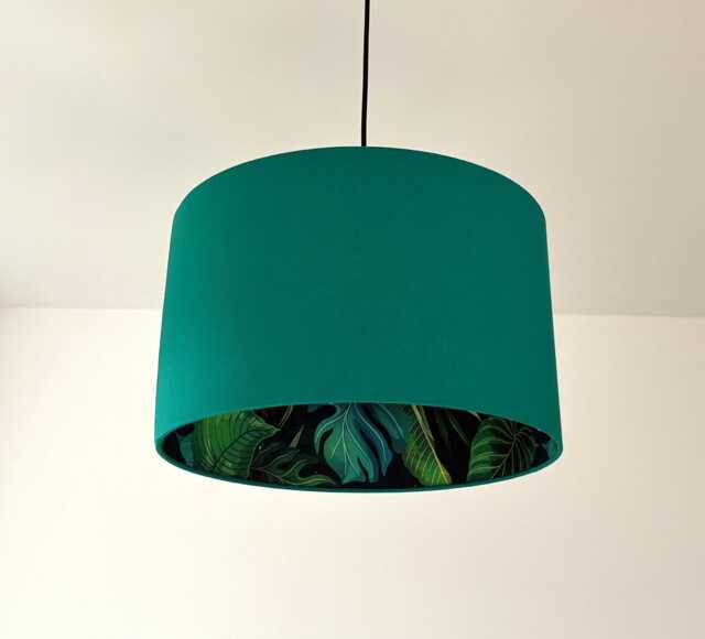"Lampshade ""Leaves - Green Turquoise" - image 1