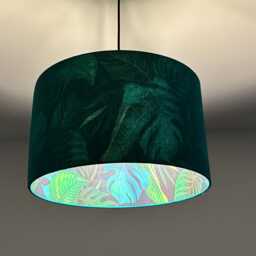 "Lampshade ""Leaves - Green Turquoise" - thumbnail 3