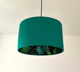 "Lampshade ""Leaves - Green Turquoise"