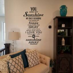 You Are My Sunshine Decal Vinyl Lettering Sticker, Home Decor - thumbnail 2