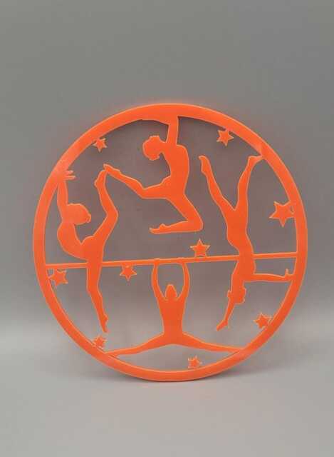 Artistic Gymnastics Wall Plaque, Studio, Kids Bedroom Decor, Name, Door Or Wall Hanger in Acrylic Wood - image 1