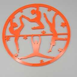 Artistic Gymnastics Wall Plaque, Studio, Kids Bedroom Decor, Name, Door Or Wall Hanger in Acrylic Wood - thumbnail 4