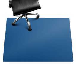 Color Blue Computer Chair Mat, Navy Office Pattern Vinyl Floor Protector, Protector - thumbnail 2