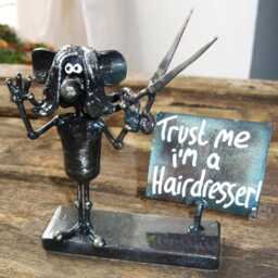 Hairdresser Mouse Sculpture - thumbnail 1