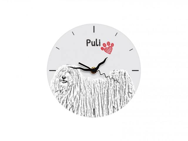 Puli, Free Standing Mdf Floor Clock With An Image Of A Dog - image 1
