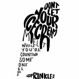 Ice Cream Melt Quote Art Print Hand Lettered Wall Decor - thumbnail 2