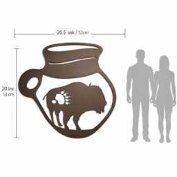 Buffalo Indian Pottery Wall Art - thumbnail 3