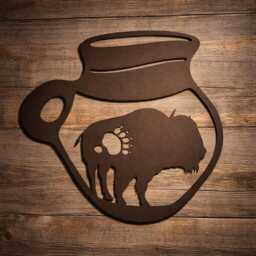 Buffalo Indian Pottery Wall Art